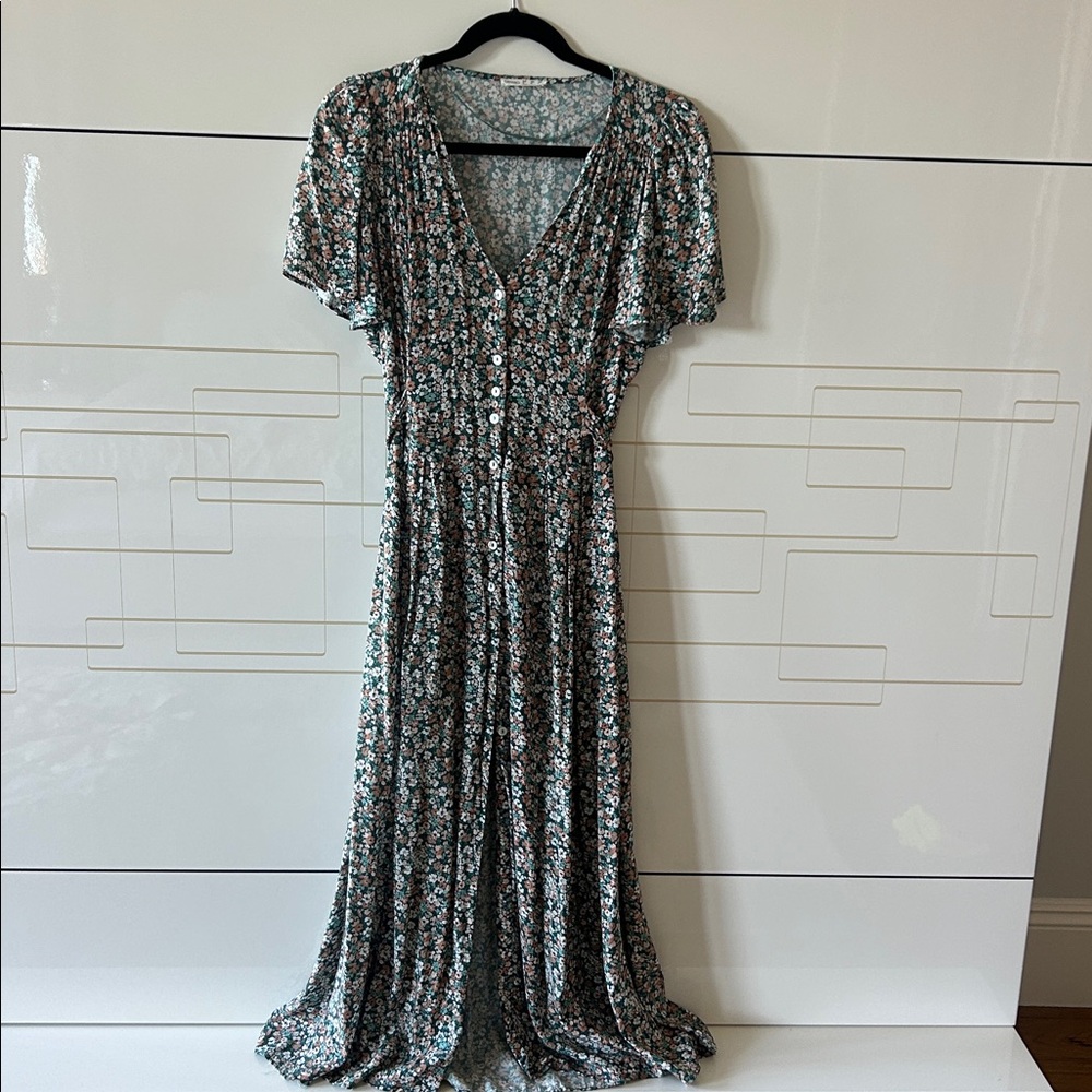 Floral Button-Down Maxi Dress
